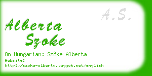 alberta szoke business card